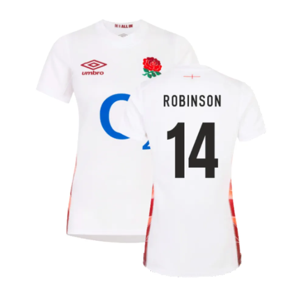 2023-2024 England Rugby Red Roses Rugby Jersey (Ladies) (Robinson 14)