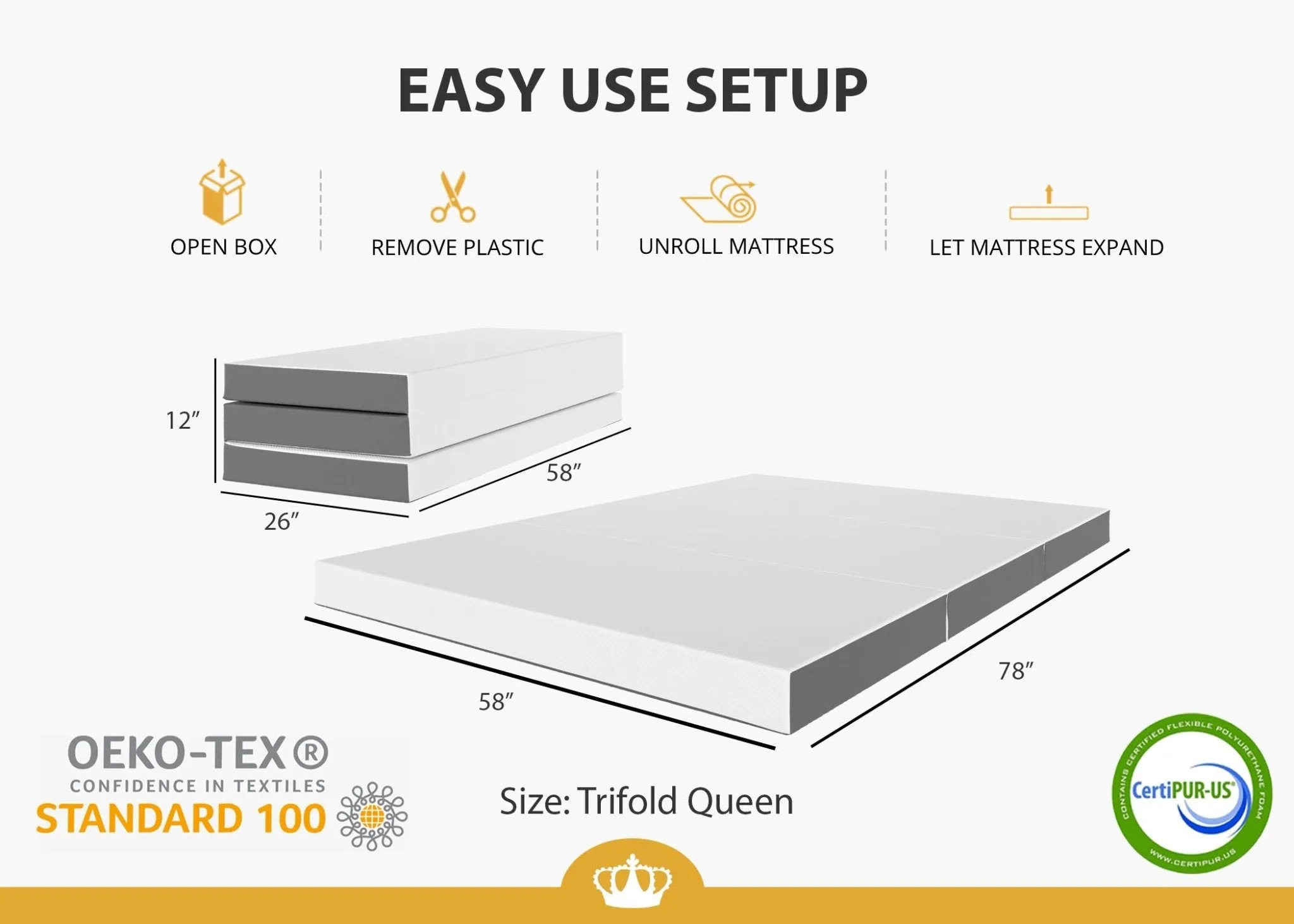 4.0 Inch GEL Memory Foam Sofa Mattress