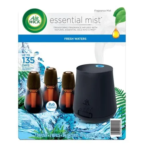 Air Wick Air Freshener Mist with Essential Oils 1 Diffuser   3 Refills-442148-0062338025162