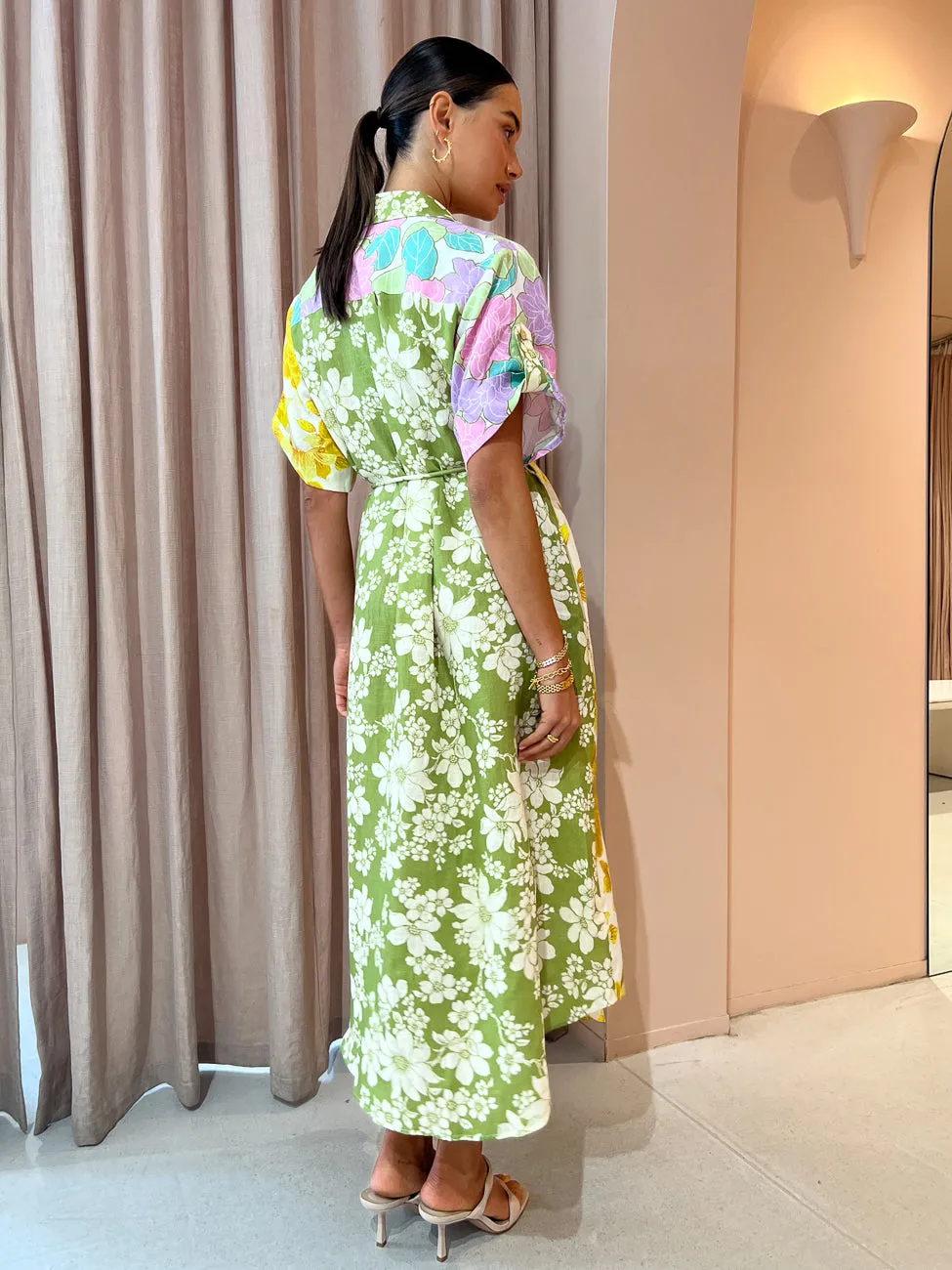 Alemais Elora Patchwork Shirtdress in Multi