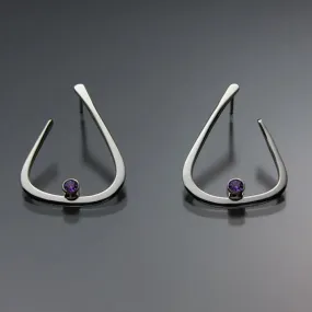 Amethyst Earrings EAR040SMSSAM Sterling Silver or 14K Gold by John Tzelepis Jewelry