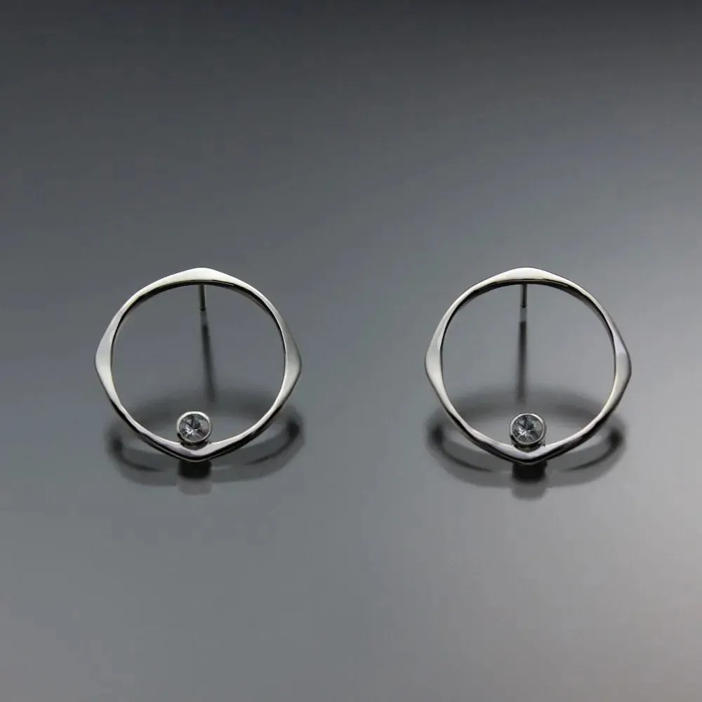 Aquamarine Earrings EAR070SMSSAQ Sterling Silver or 14K Gold by John Tzelepis Jewelry