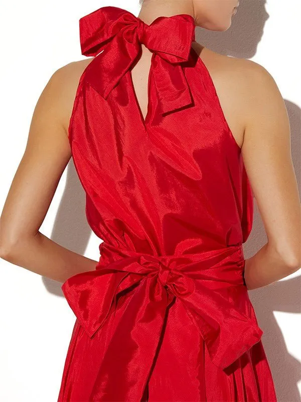 Ava Red Halter Top
