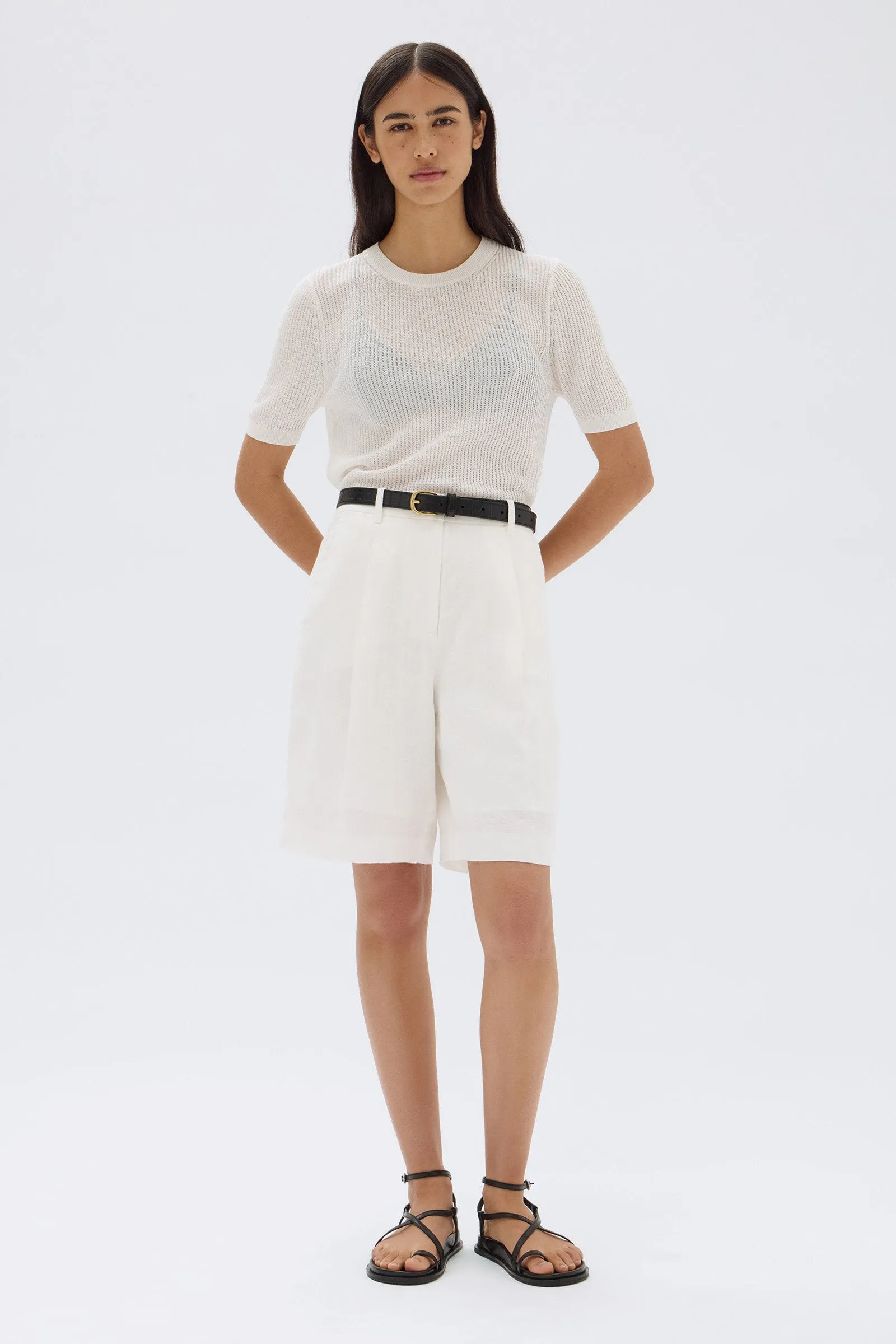 Belle Knit Short Sleeve Tee