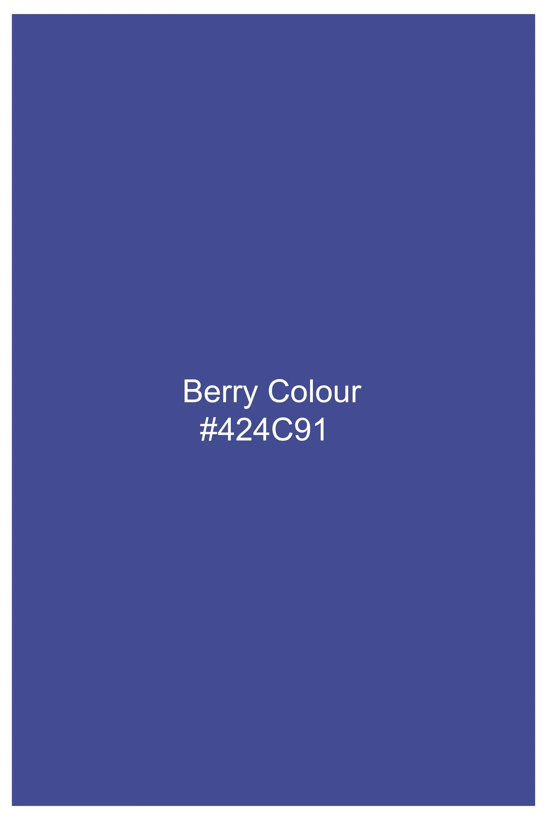 Berry Blue Tribal Hand Painted Luxurious Linen Kurta Shirt