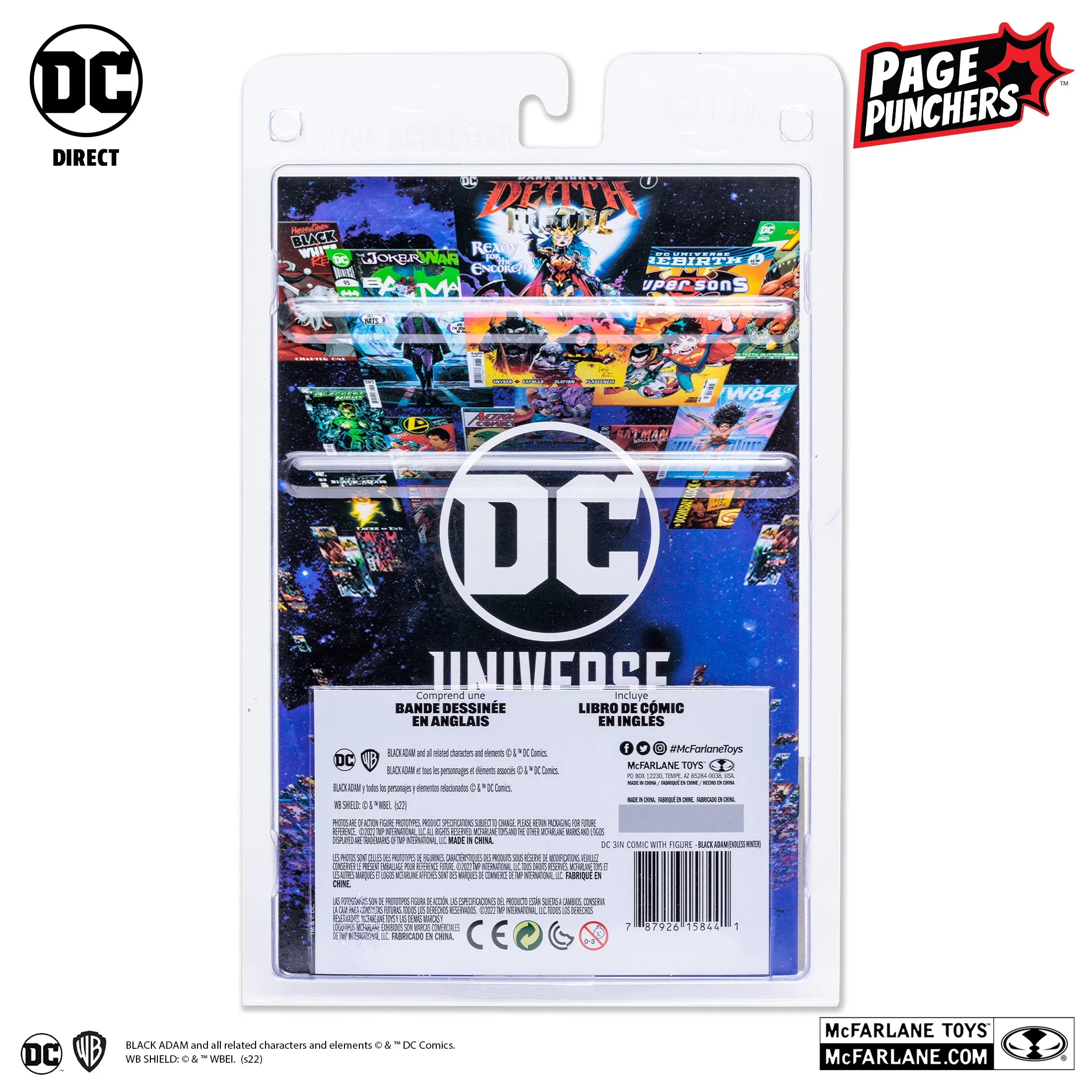Black Adam Page Punchers 3" Inch Action Figure with Black Adam: Endless Winter #1 Comic Book - (DC Direct) McFarlane Toys