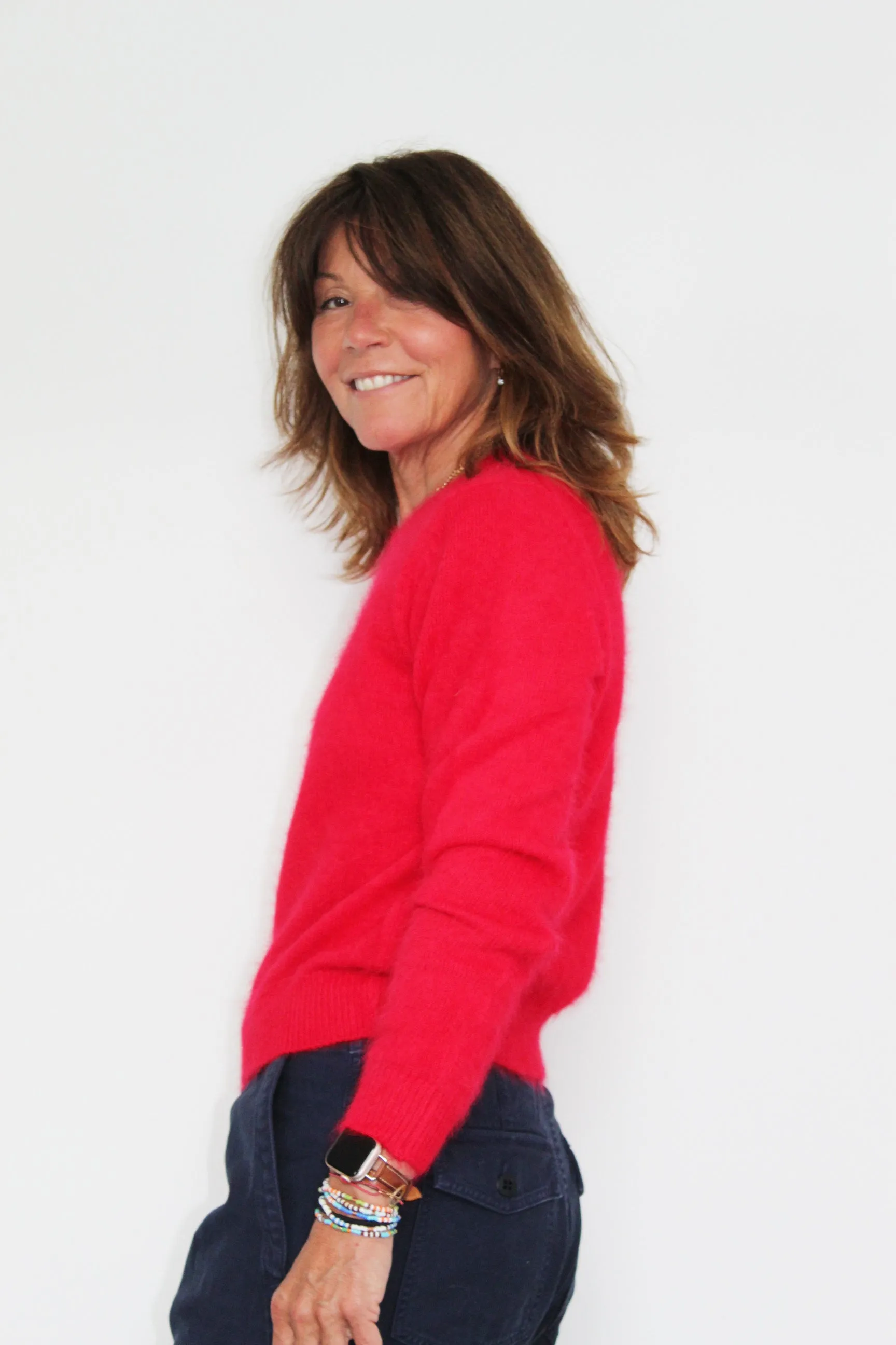 BR Datti Angora Blend Knit in Pivoine