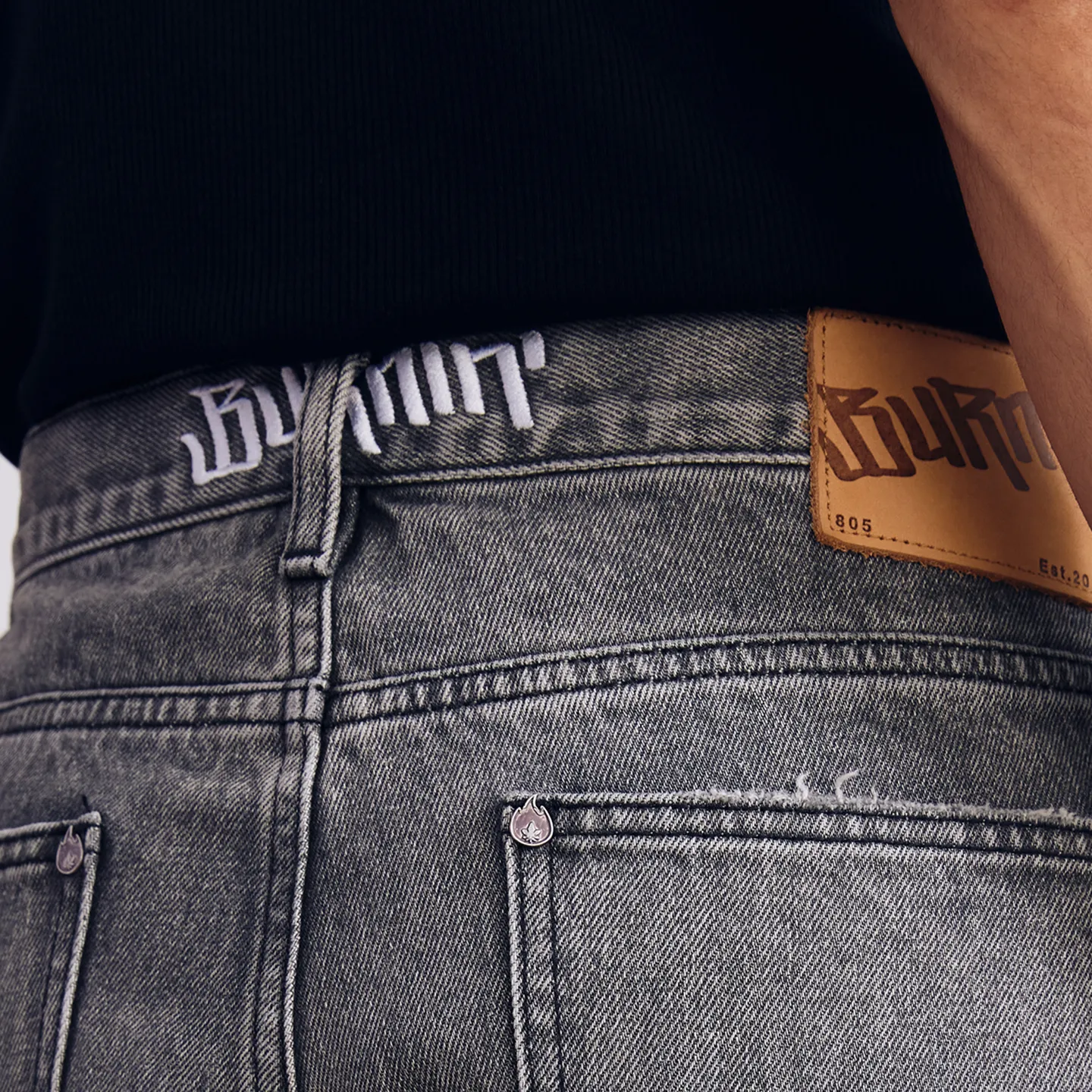 BURNIN* “97’series” retro washed distressed jeans