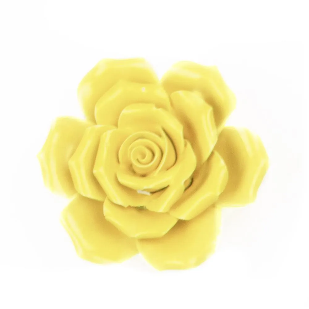 Ceramic Bloom: Small Yellow Rose