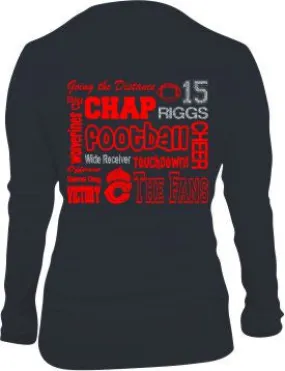 Chap Customized Long Sleeve Ladies Tee With Subway Design