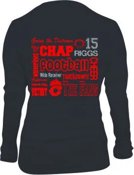 Chap Customized Long Sleeve Ladies Tee With Subway Design