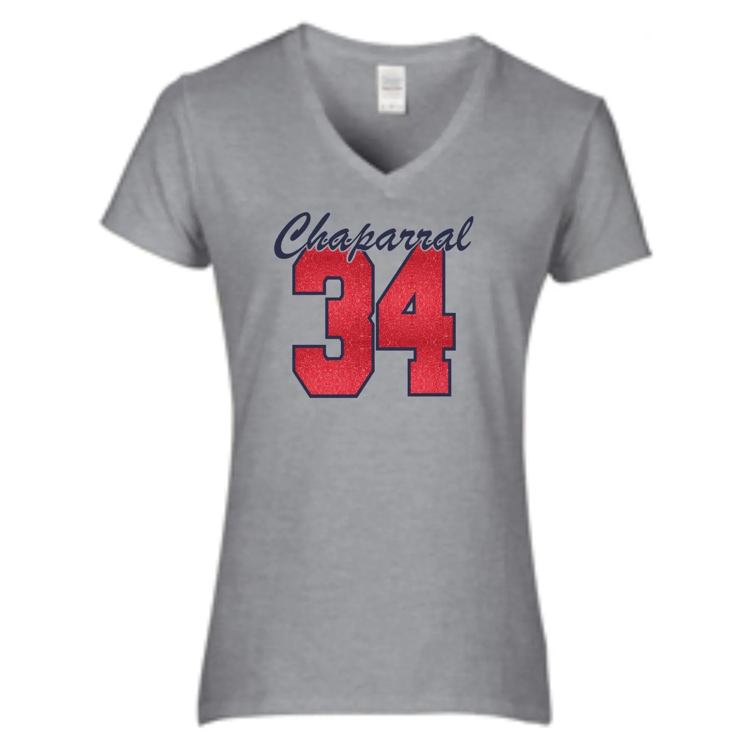 Chap Ladies Customized Glitter Short Sleeve Tee