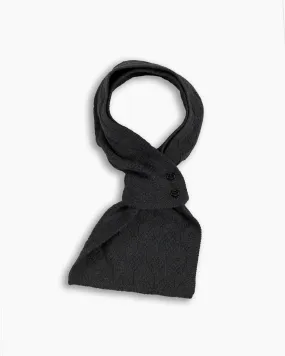 Charcoal Merino Wool Mini Scarf