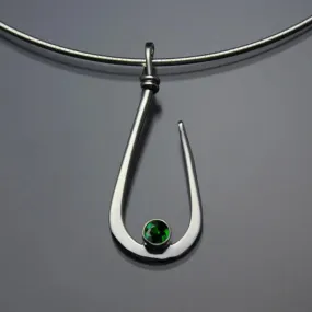 Chrome Diopside Pendant Necklace PEN030CD Sterling Silver by John Tzelepis Jewelry