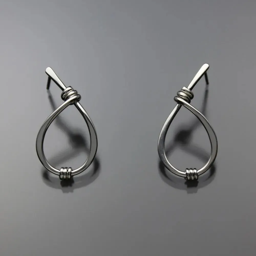 Earrings EAR190SMSS Sterling Silver with Coils by John Tzelepis Jewelry