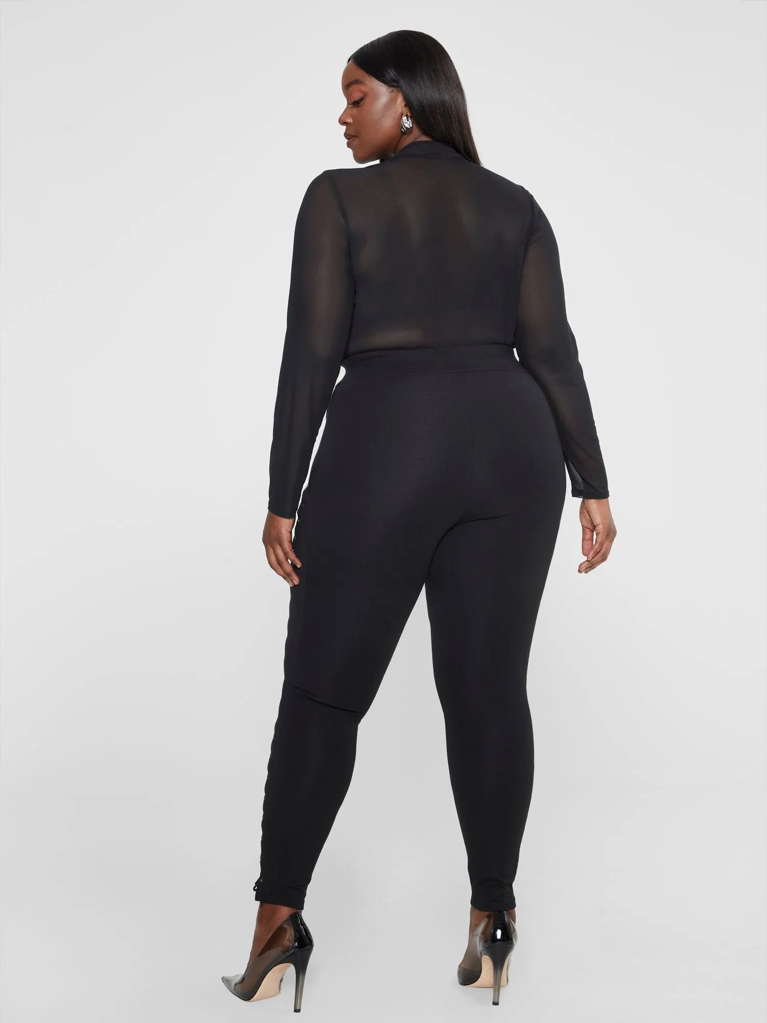 Essie Lace-up Ponte Knit Leggings