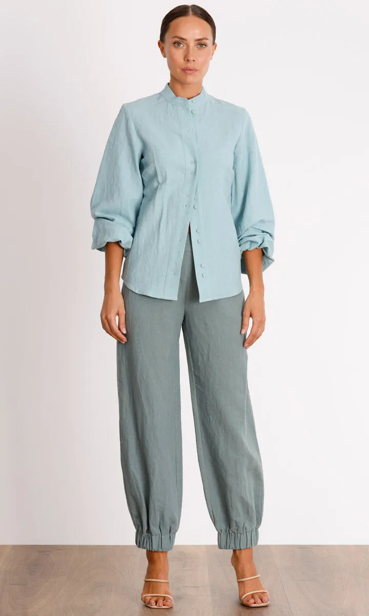 Feeling Good Shirt -  Linen Light Blue
