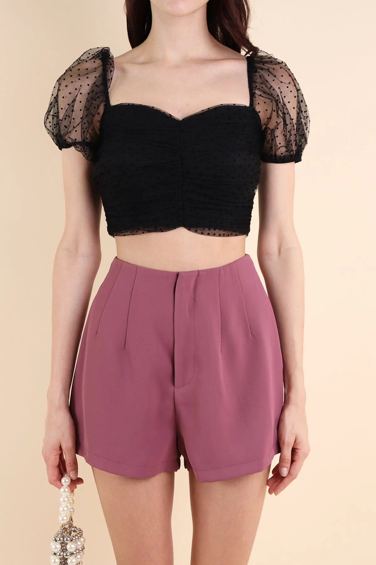 FREDA SEAMLESS BASIC SHORTS IN GRAPE