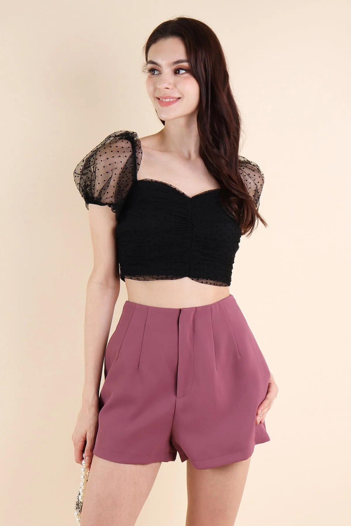 FREDA SEAMLESS BASIC SHORTS IN GRAPE