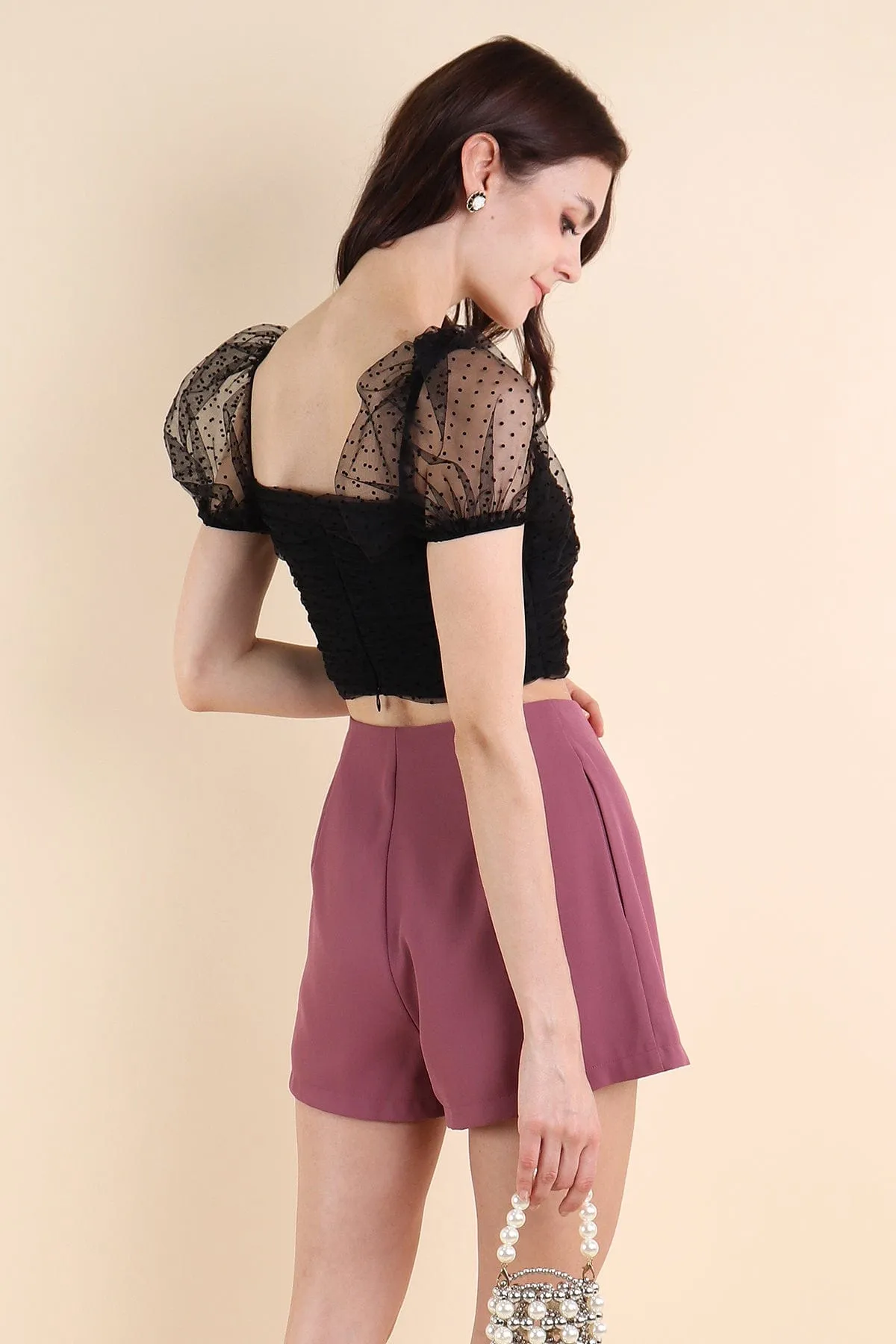FREDA SEAMLESS BASIC SHORTS IN GRAPE
