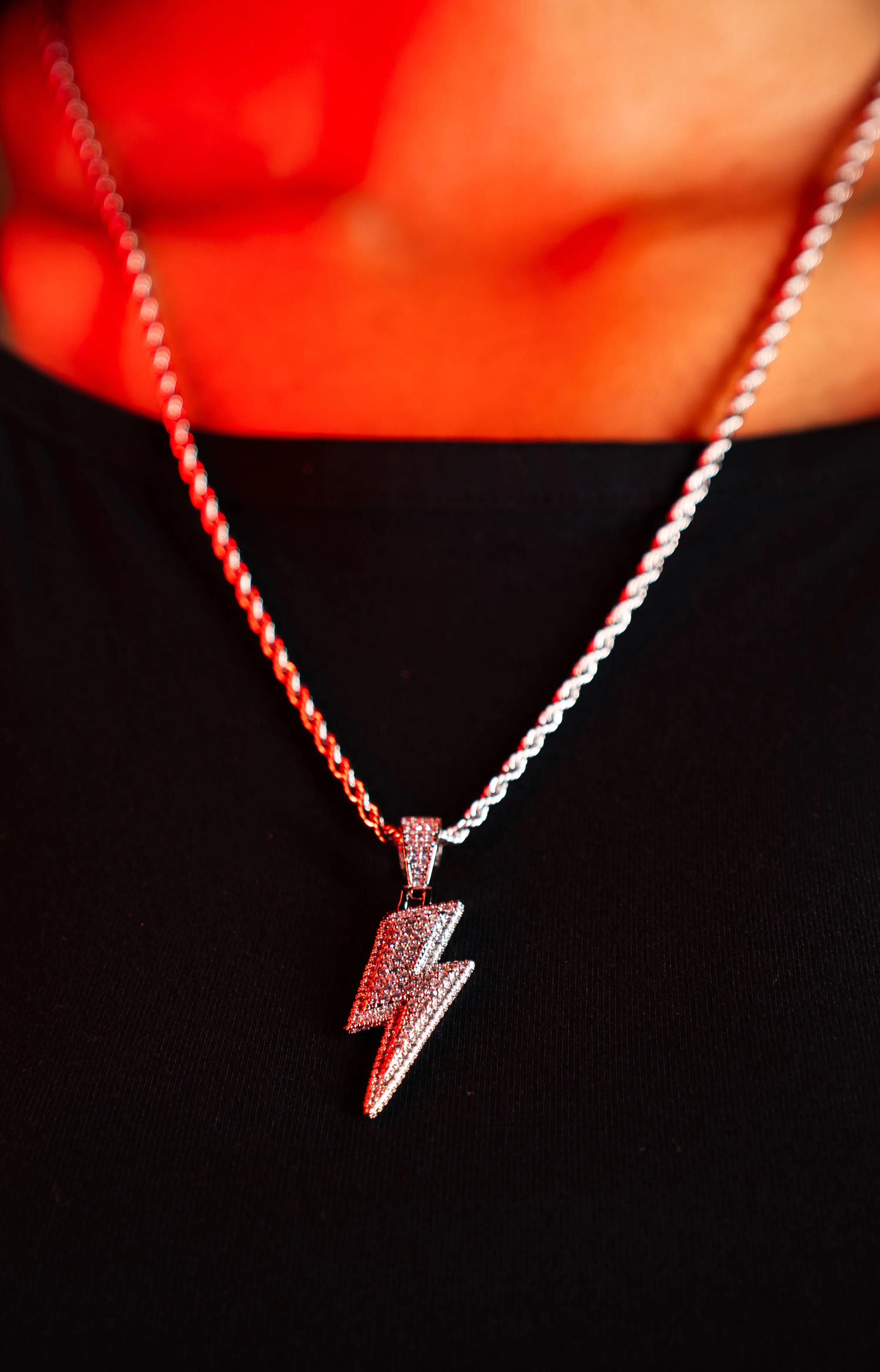Freezing Flash Iced Out Pendant 14k white gold