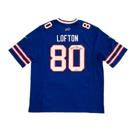James Lofton Signed Buffalo Bills TB Blue Nike Authentic Stitched Jersey with HOF '03