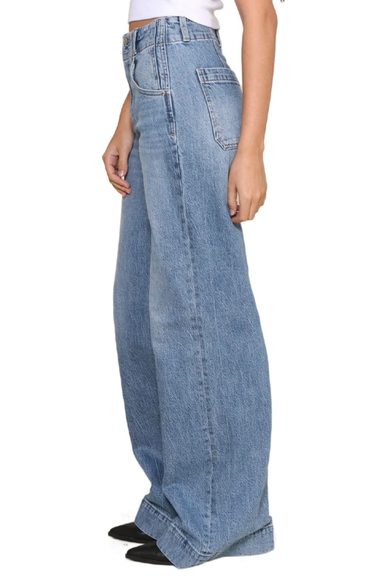 Lana Double Button Jeans