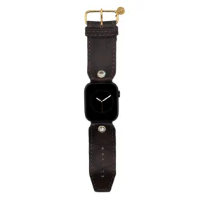 LIMITED EDITION - Upcycled Brown Coach Coated Canvas Sivella Watchband