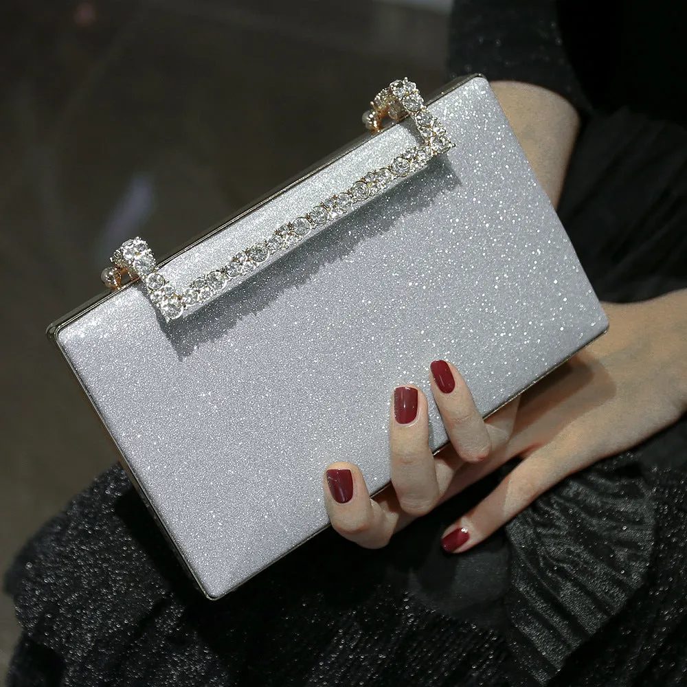 Lindsay Diamond Glitter Clutch Bag