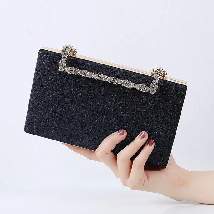Lindsay Diamond Glitter Clutch Bag