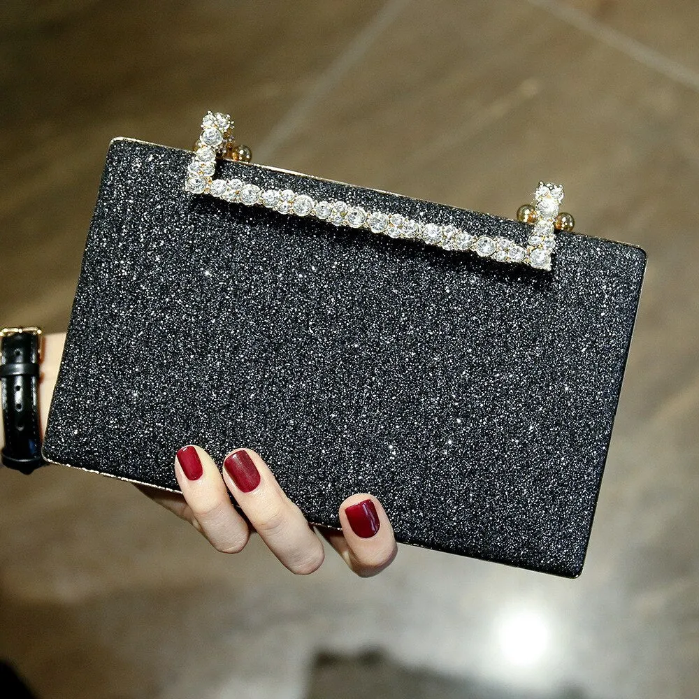 Lindsay Diamond Glitter Clutch Bag