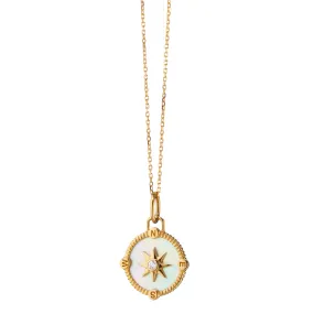 Mother of Pearl Mini "Adventure" Compass Charm