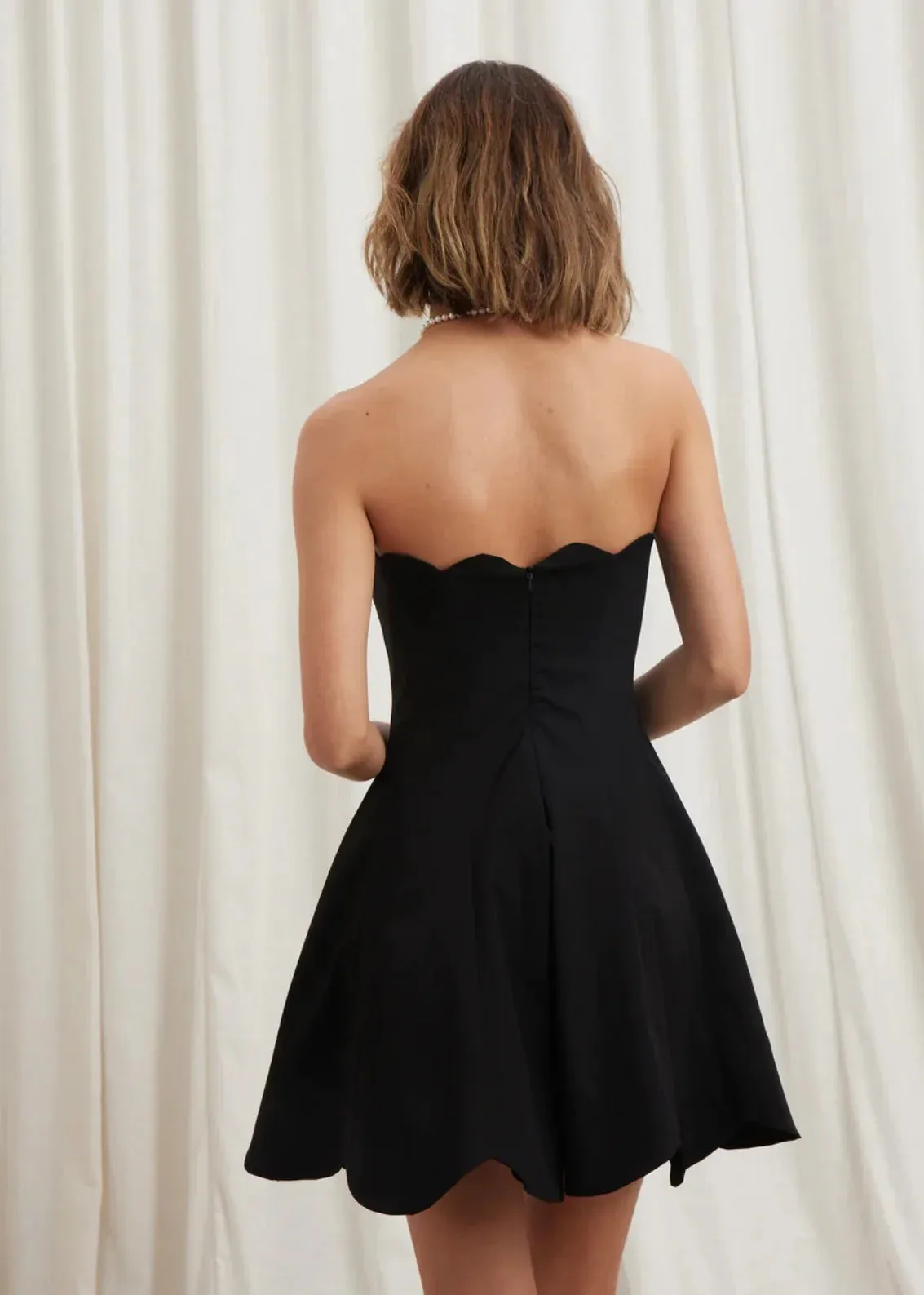 Pearl Mini Dress (Black)
