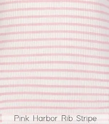 Polkadot BABY CROP TEE SS Pink Wide Harbor Rib Stripe