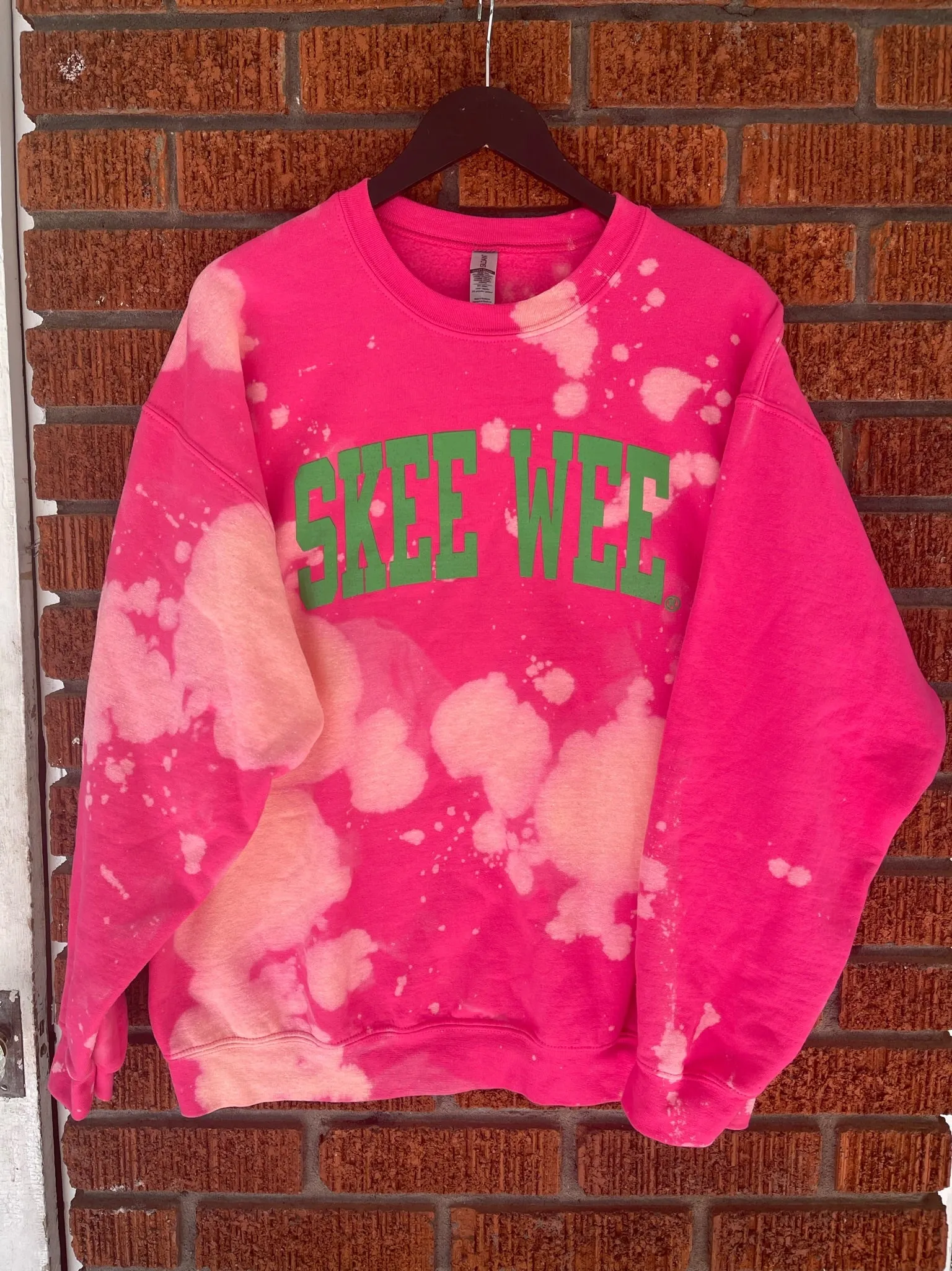 "The Signature Stroll" SkeeWee Pink Hand Dyed Sweatshirt