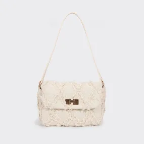 Ripped Denim Shoulder Bag