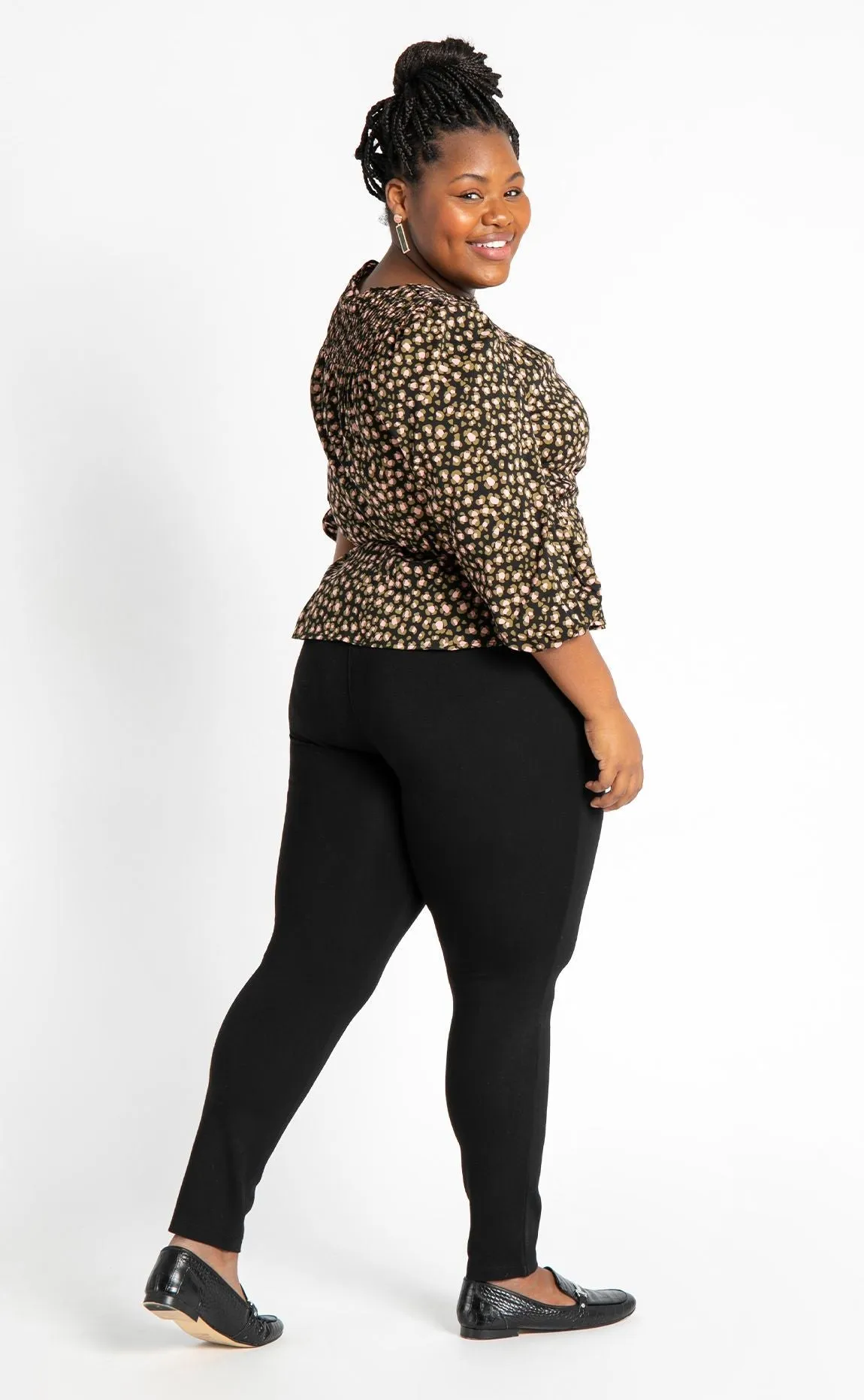 Skinny-Leg | Classic Dress Pant Yoga Pants (Black)