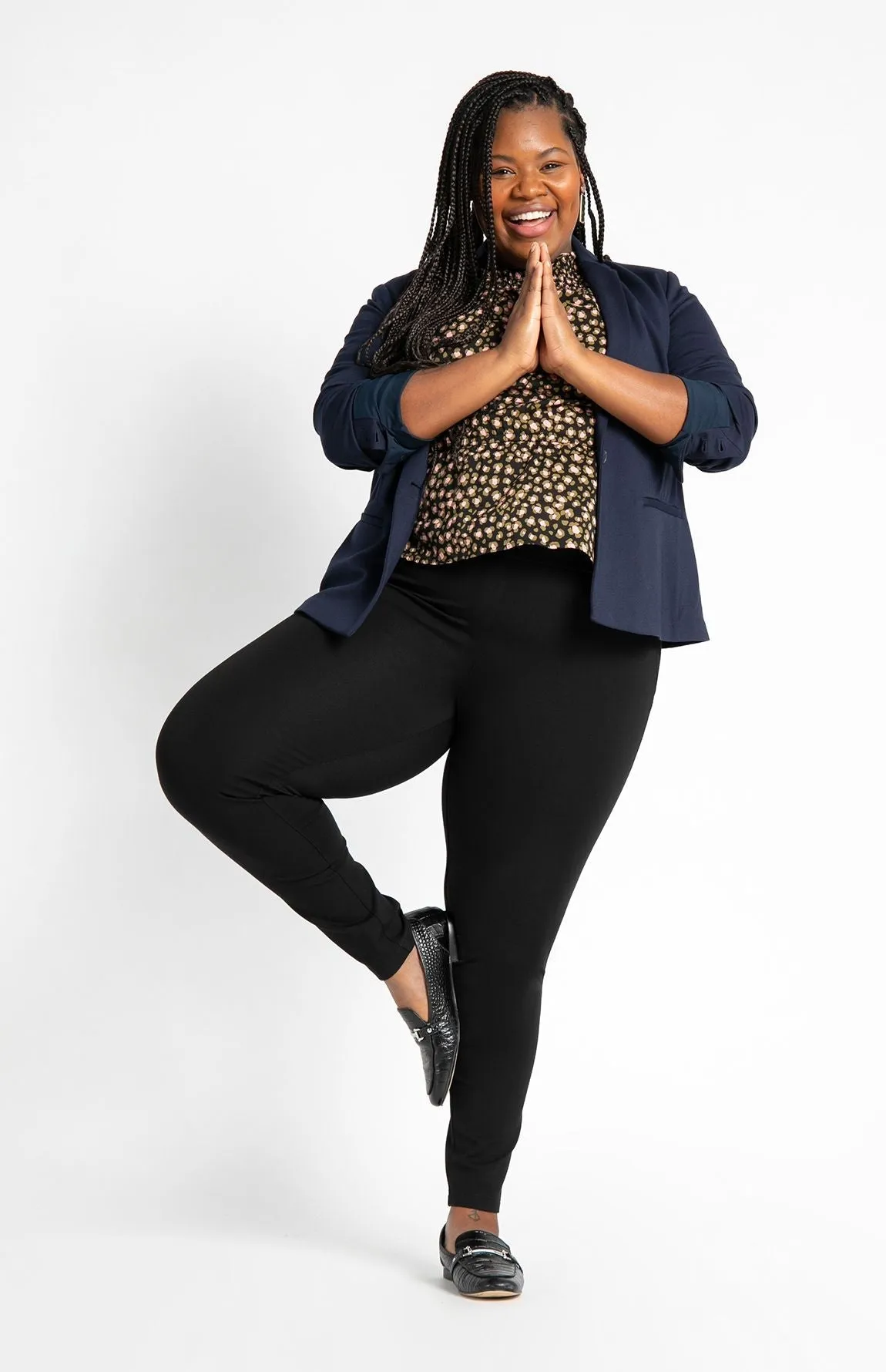 Skinny-Leg | Classic Dress Pant Yoga Pants (Black)