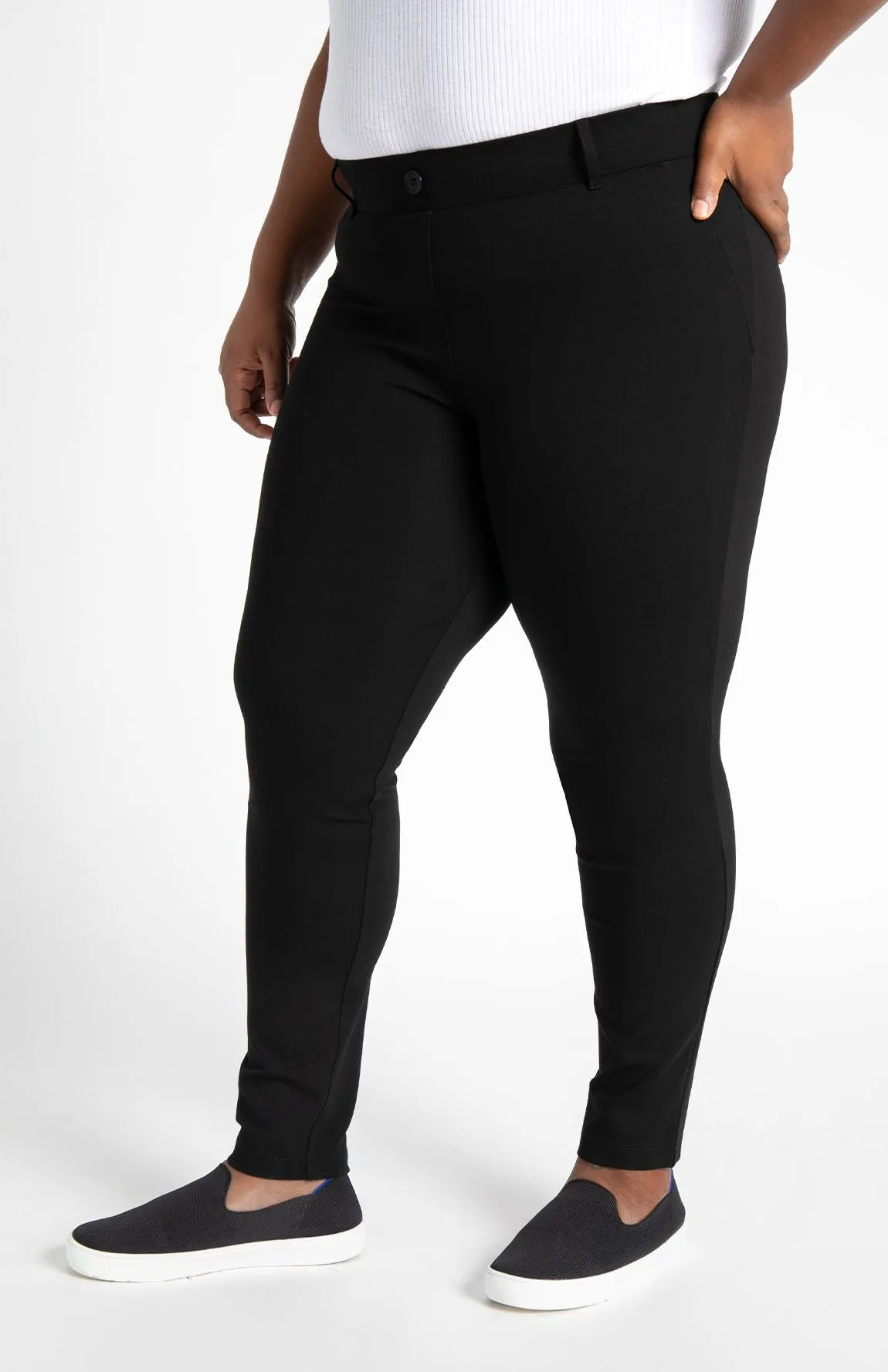 Skinny-Leg | Classic Dress Pant Yoga Pants (Black)