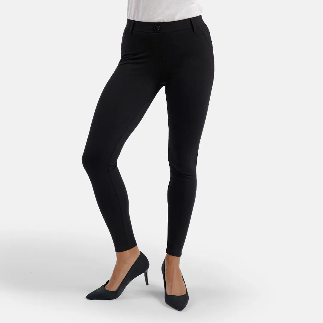 Skinny-Leg | Classic Dress Pant Yoga Pants (Black)