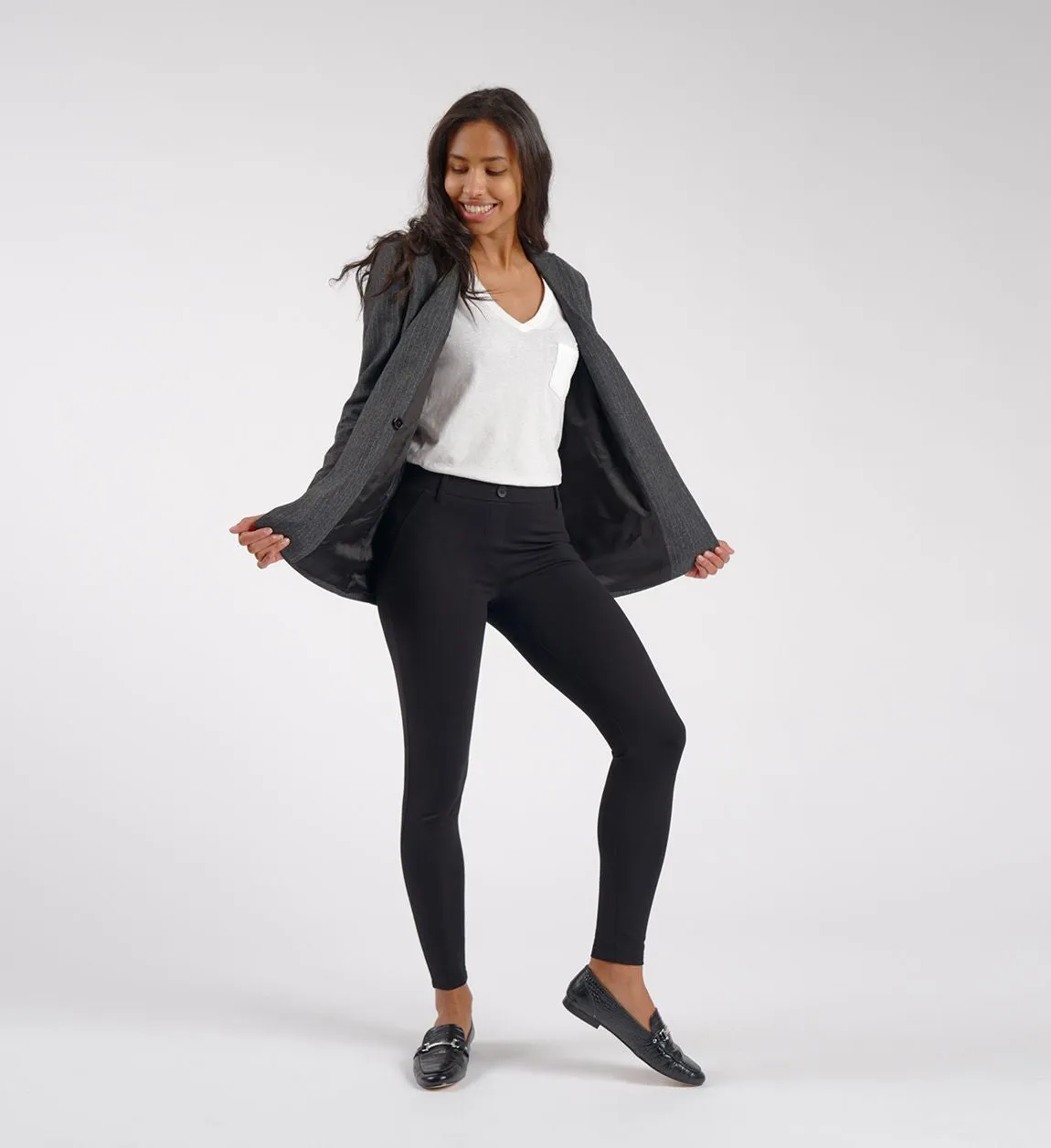 Skinny-Leg | Classic Dress Pant Yoga Pants (Black)