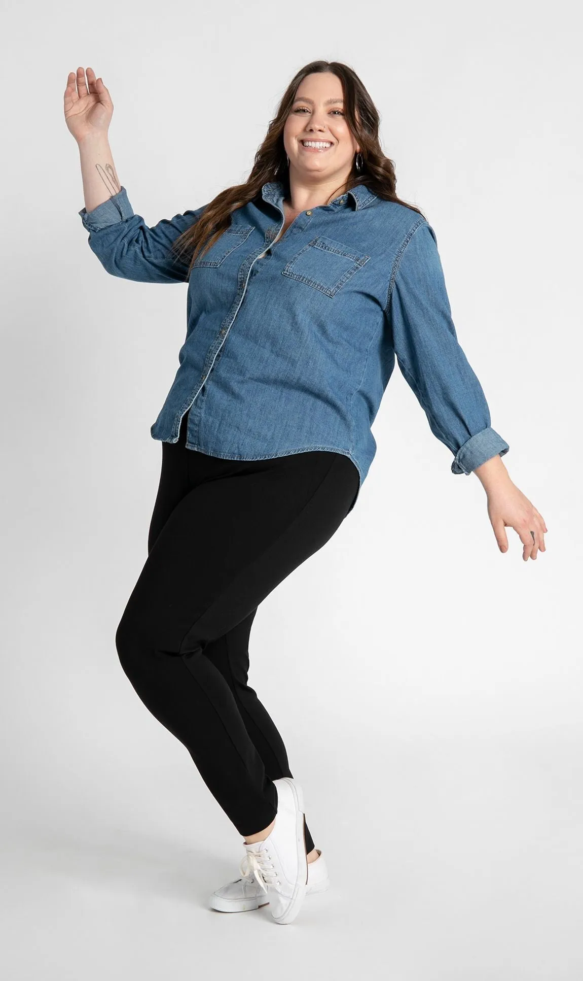 Skinny-Leg | Classic Dress Pant Yoga Pants (Black)