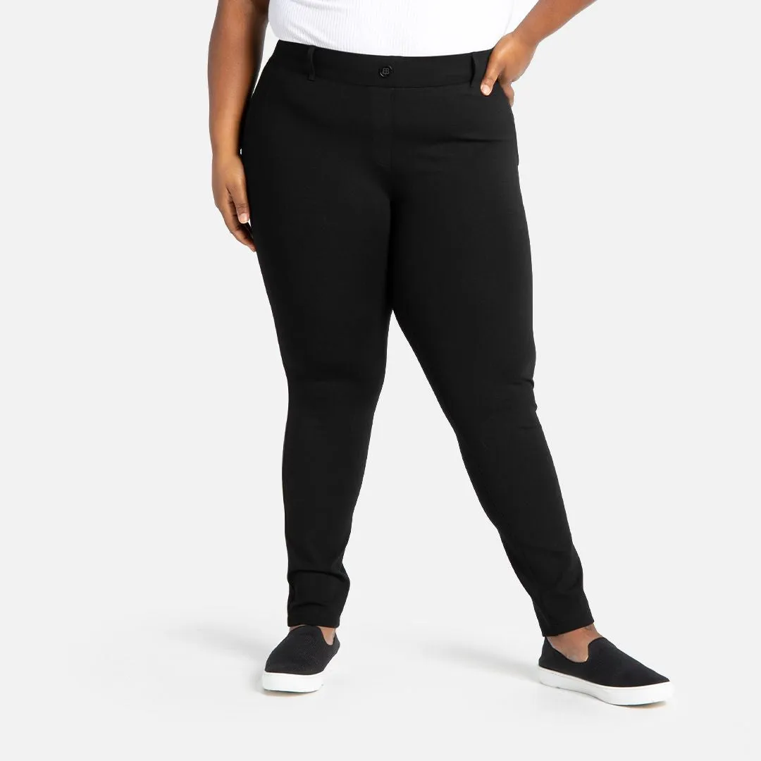 Skinny-Leg | Classic Dress Pant Yoga Pants (Black)