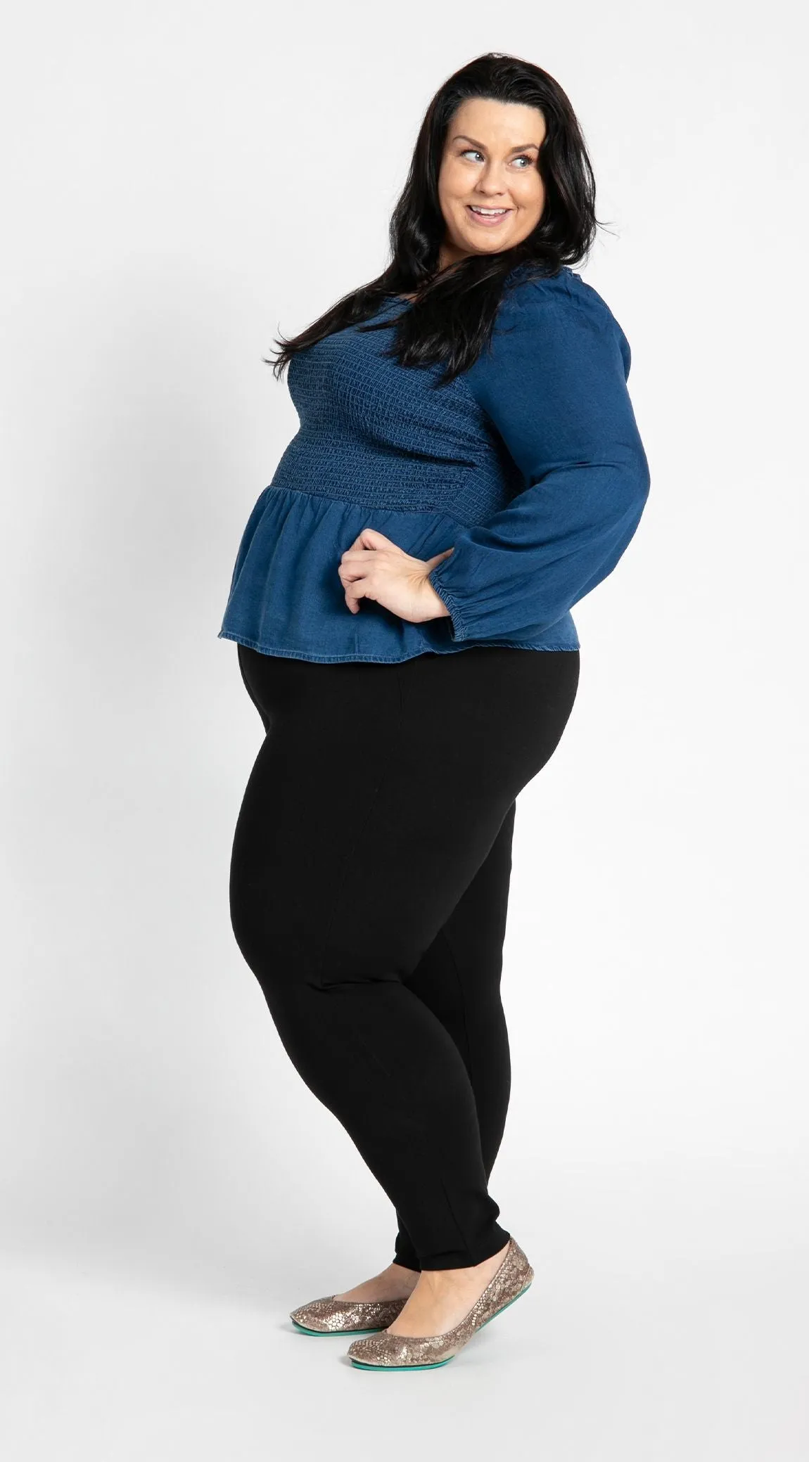 Skinny-Leg | Classic Dress Pant Yoga Pants (Black)
