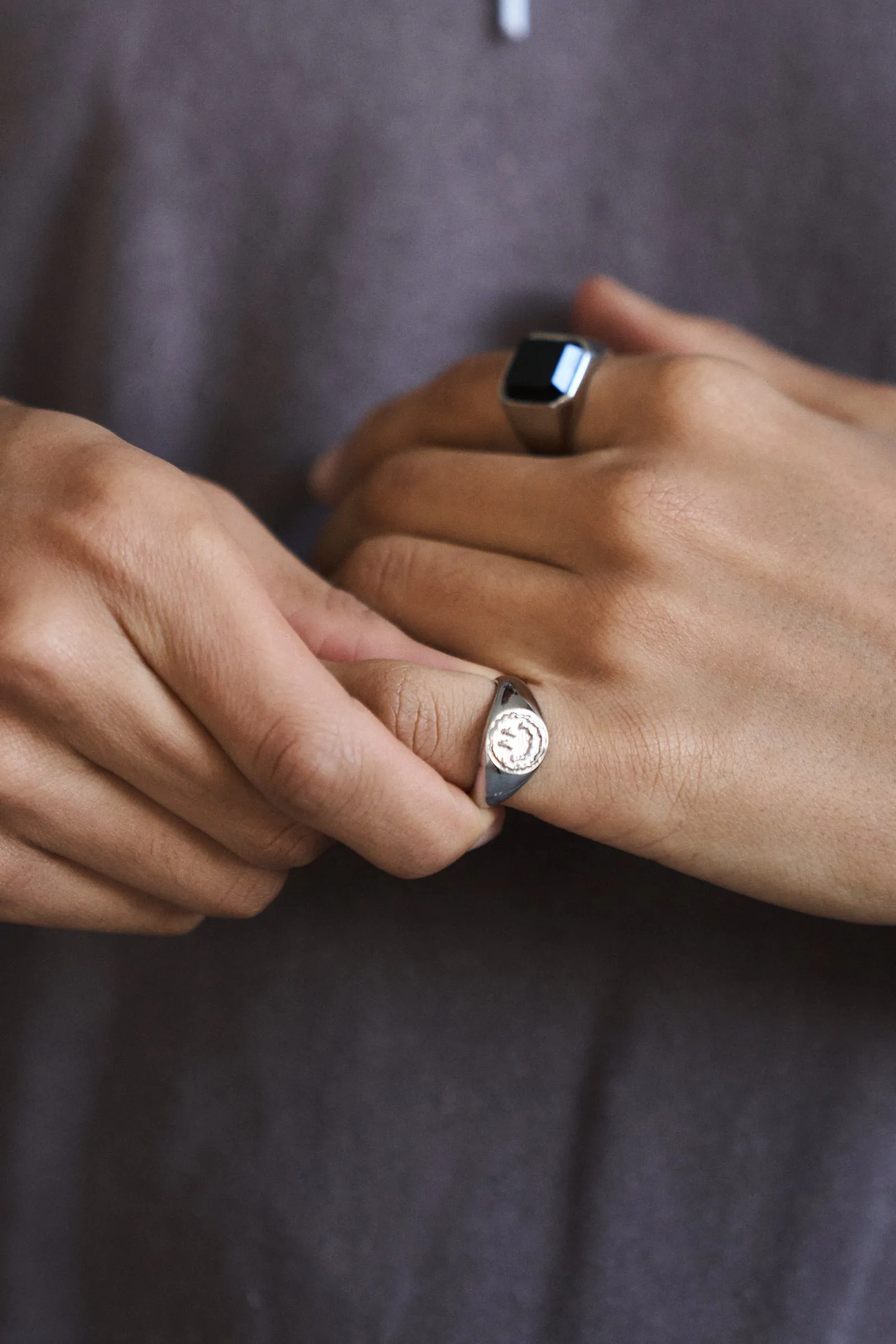 Stone Ring - Silver
