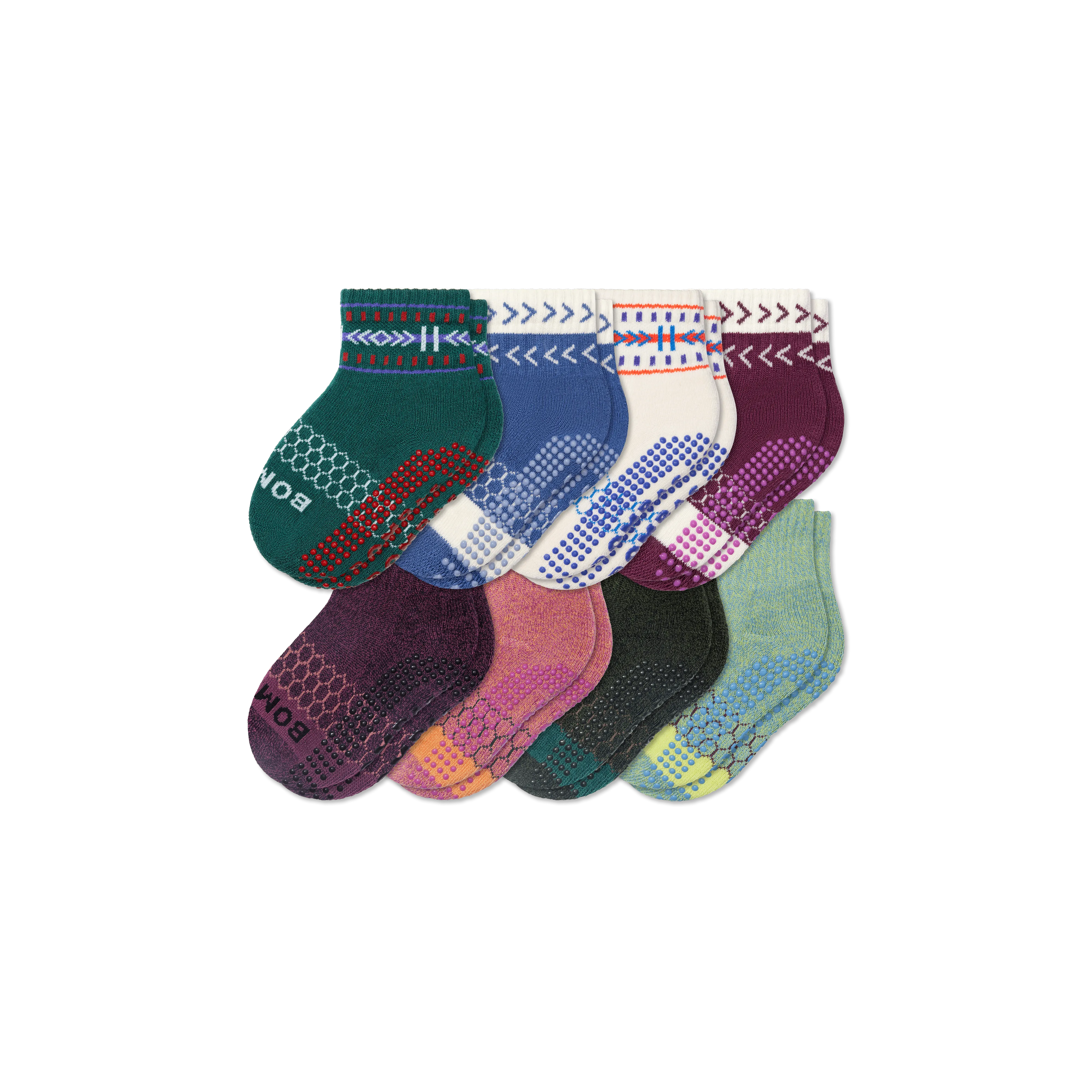 Toddler Gripper Calf Sock 8-Pack