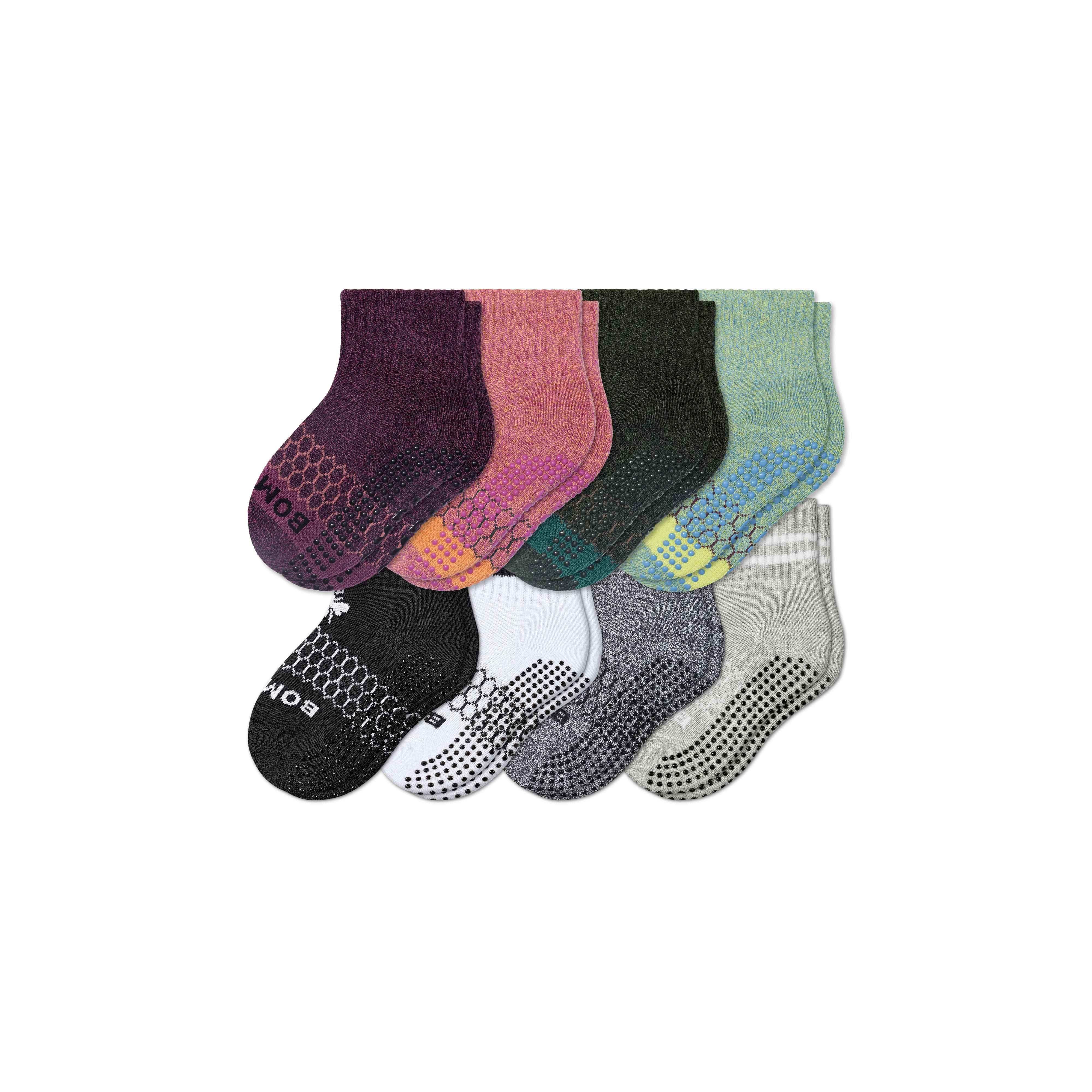 Toddler Gripper Calf Sock 8-Pack