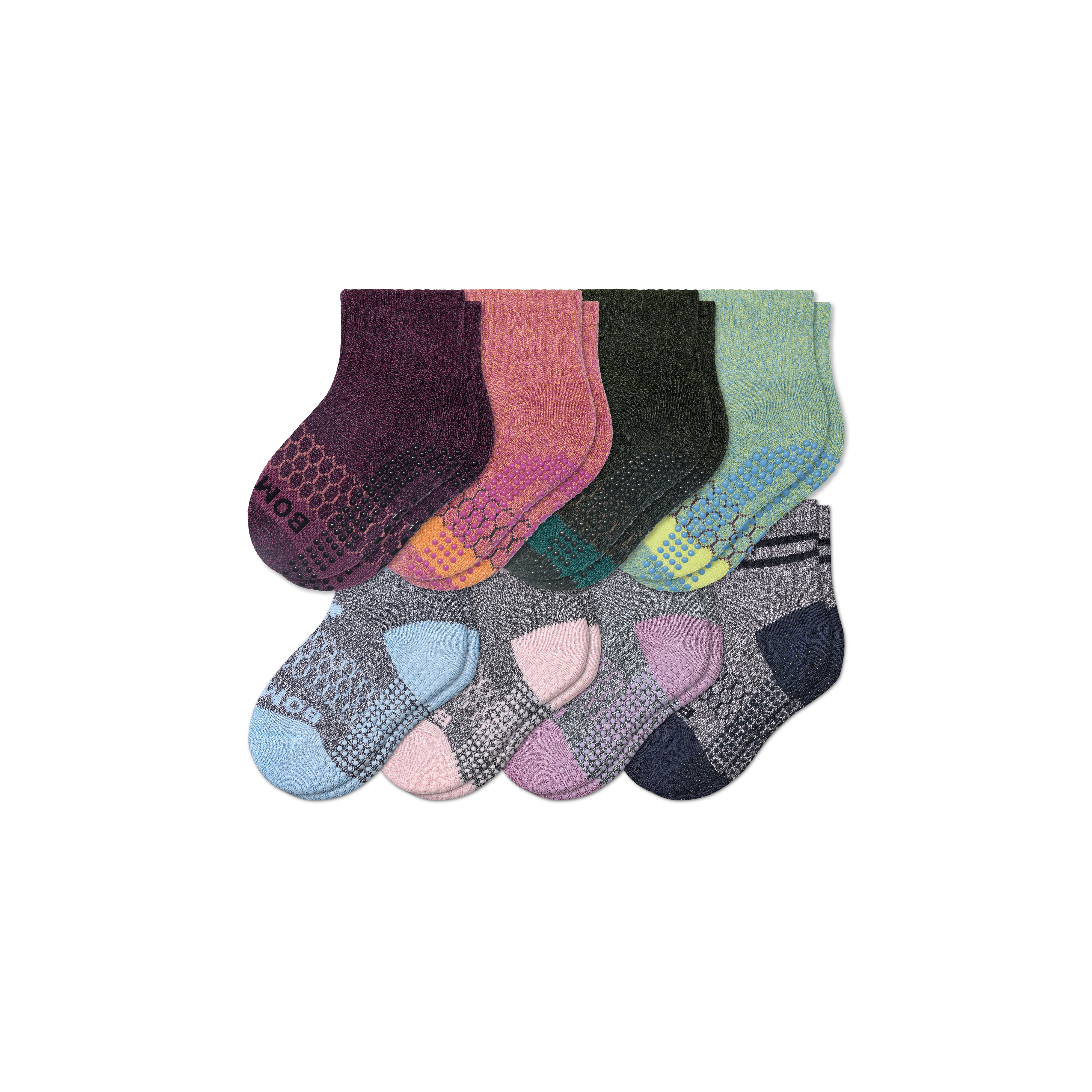 Toddler Gripper Calf Sock 8-Pack