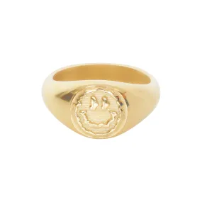 Trippy Signet Ring - Gold