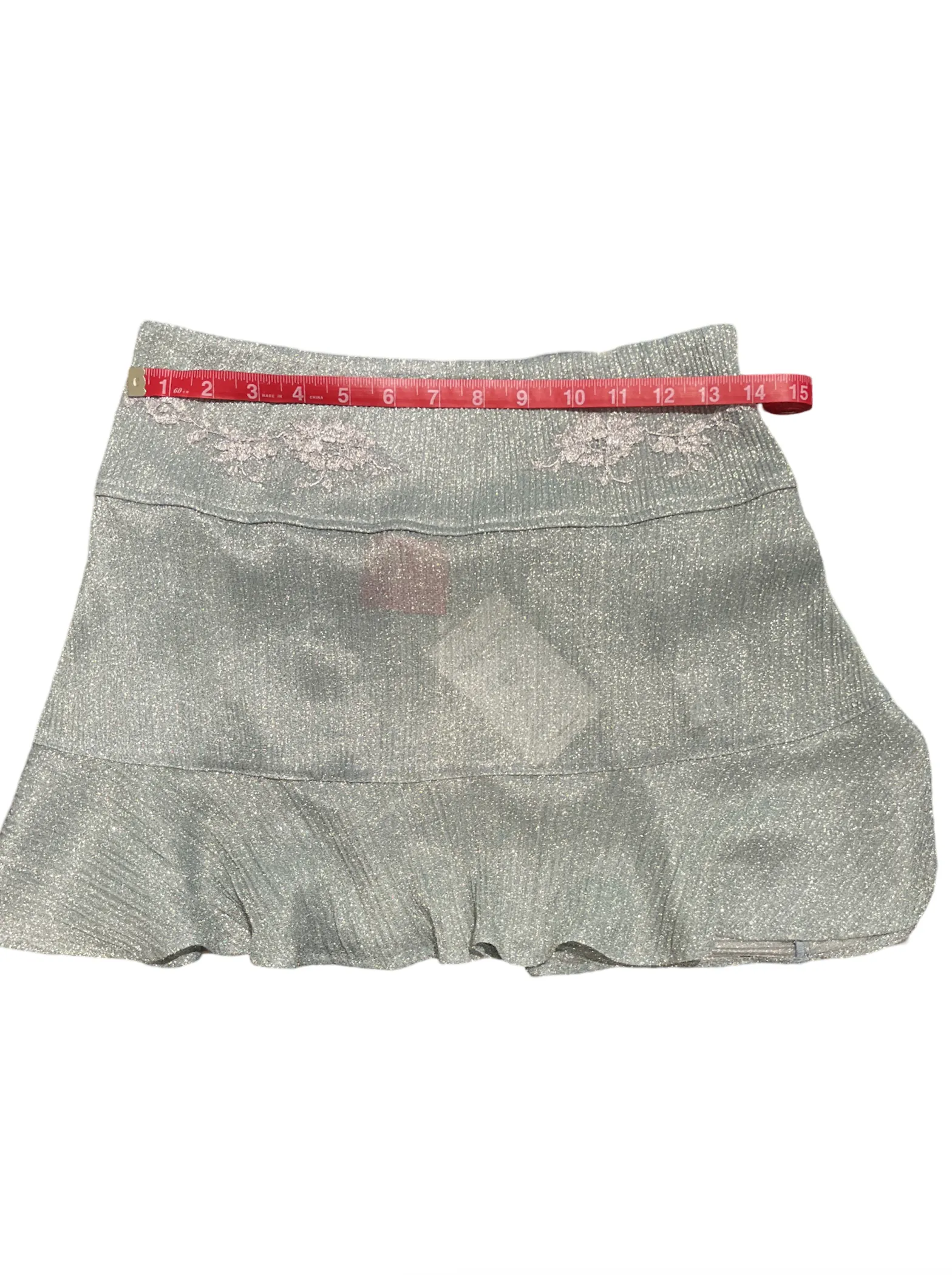Vanita Rosa Maille Sky French Lace Applique Noe Skirt /One Size